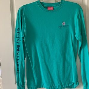 Turquoise long sleeve shirt